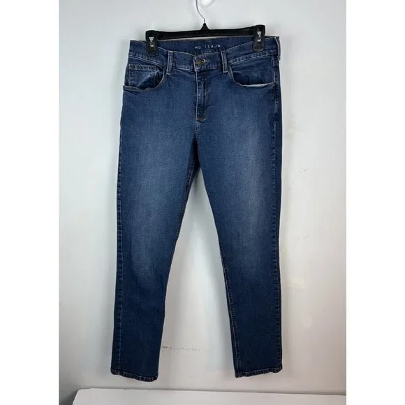 Mott & Bow Women’s Boyfriend Jeans Size 29 Medium Wash Blue Stretch 29x30 - Picture 2 of 16